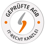 Geprüfte AGB Logo der IT-Recht Kanzlei